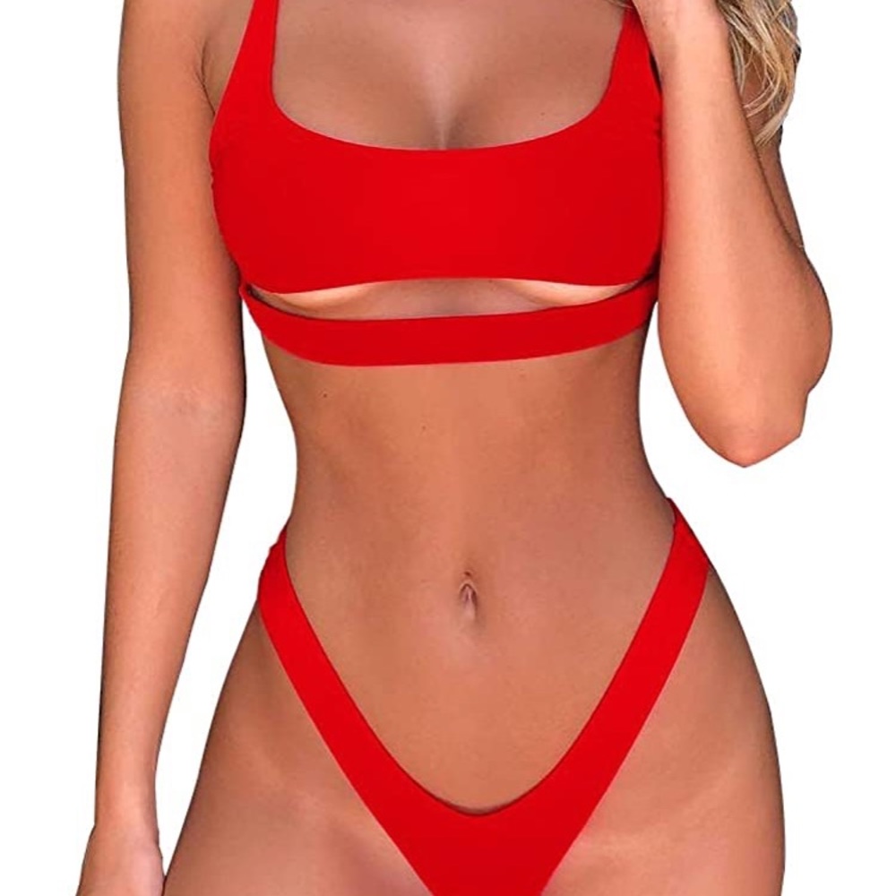 Sexy red bikini set